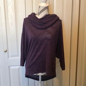 Purple cowl neck sweater